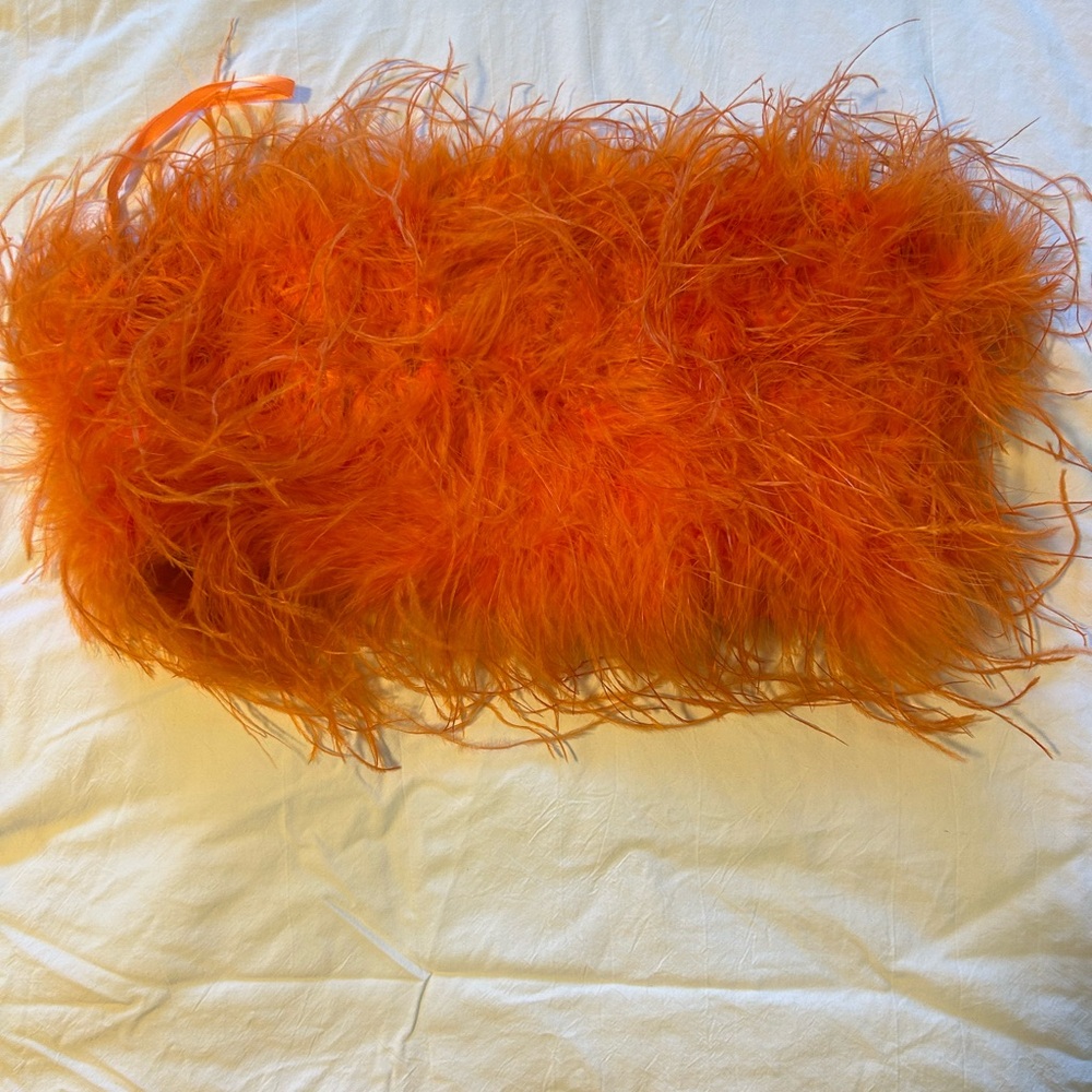Lamarque Orange Feathered Blouse